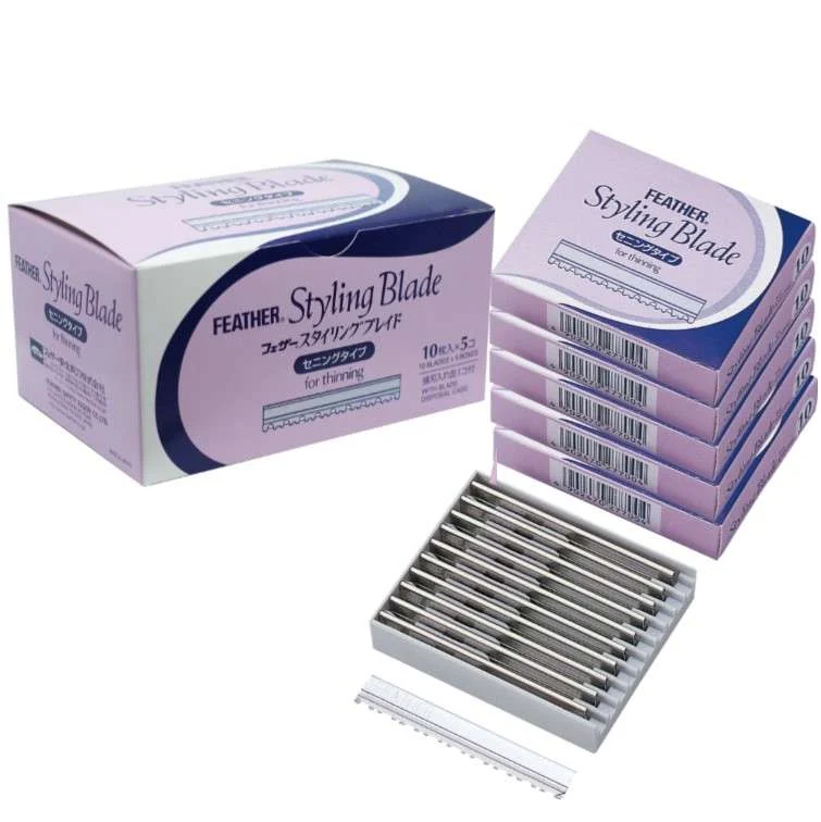 LAME FEATHER TG TYPE 5 PACCHETTI x 10 PZ. + RECUPERATORE