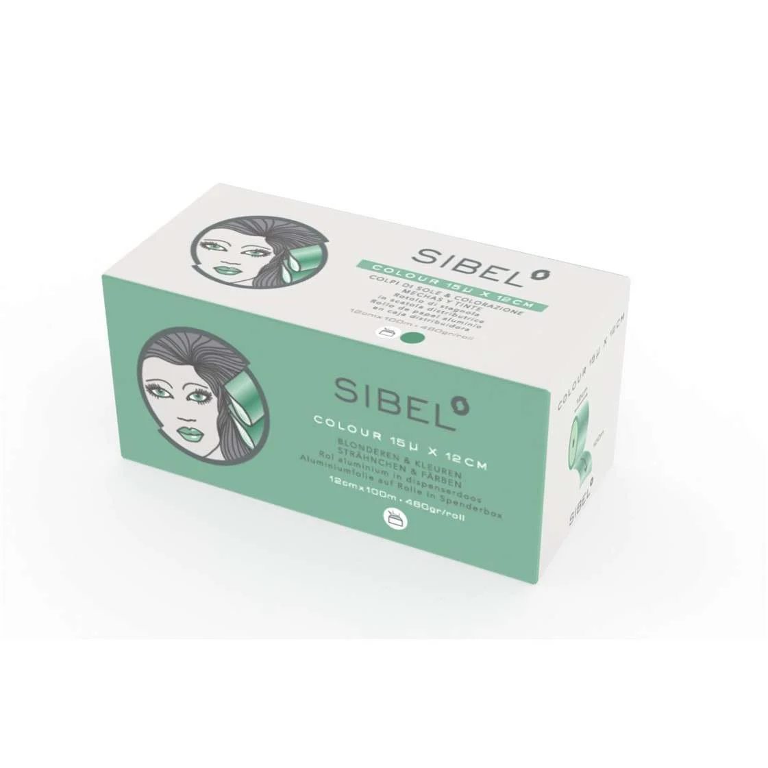 COLORED ALUFOIL – ROTOLO STAGNOLA COLORE VERDE – 12 CM. x 100 MT. SPESSORE 15 MICRON