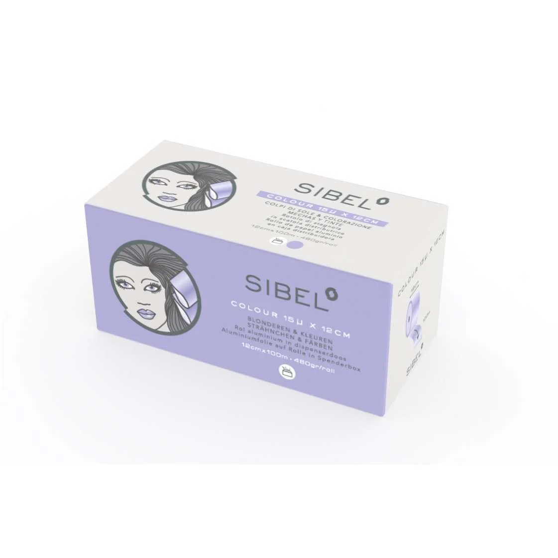 COLORED ALUFOIL – ROTOLO STAGNOLA COLORE LILLA – 12 CM. x 100 MT. SPESSORE 15 MICRON