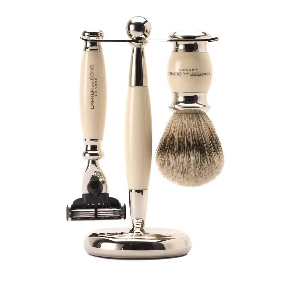 Set Crabtree & Evelyn rasoio da barba 5 lame + pennello da barba per il viso