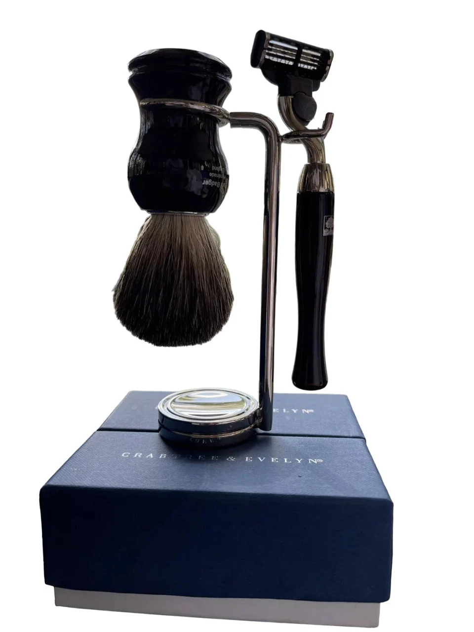 Set Crabtree & Evelyn: Crabtree & Evelyn rasoio da barba 5 lame + pennello da barba per il viso