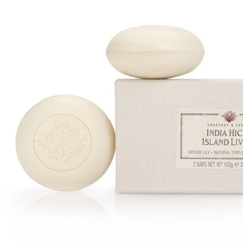 Set Duo Crabtree & Evelyn India Hicks Island Living idratante saponetta 2 pezzi 100 g
