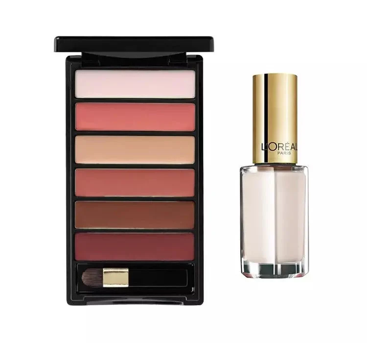 Set L'Oreal Paris: Color Riche La Palette Matte Palette labbra Nude 6 g + Color Riche Smalto per Unghie 961 Silky Fawn 5 ml