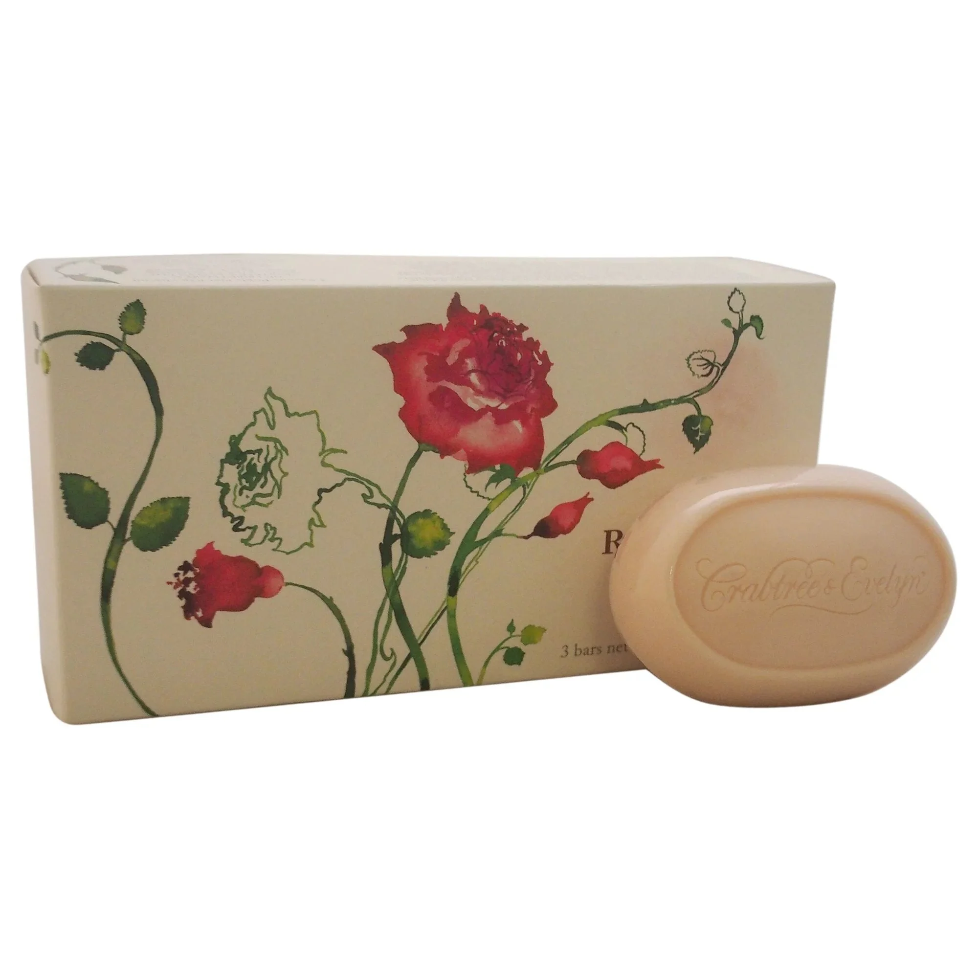 Set Trio Crabtree & Evelyn acqua di rose idratante saponetta 3 pezzi 85g