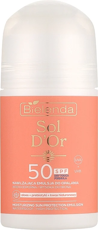 Emulsione idratante solare roll-on per il viso SPF50