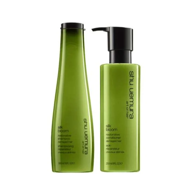 SHU UEMURA SILK BLOOM RESTORATIVE SHAMPOO 300 ML + SHU UEMURA SILK BLOOM CONDITIONER 250ML