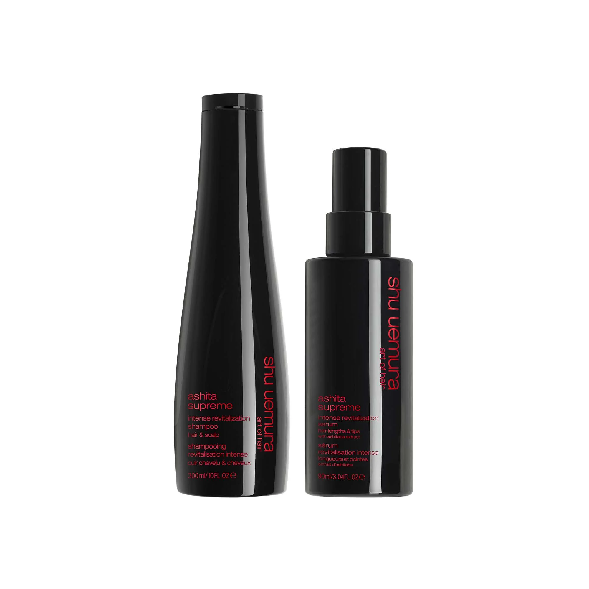 SHU UEMURA ASHITA SUPREME INTENSE REVITALIZATION SHAMPOO 300 ML. + SERUM 90 ML.