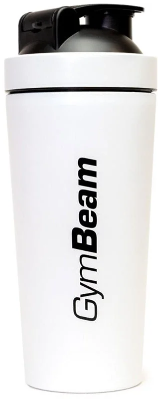 GymBeam Shaker Steel per lo sport colore bianco 739 ml