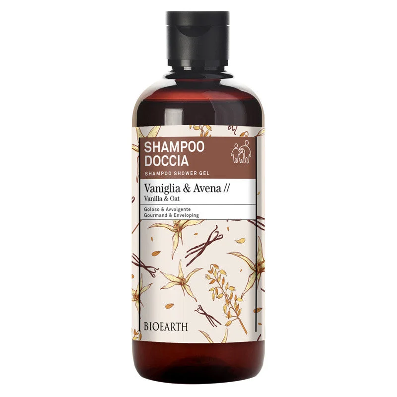 Bioearth Shampoo Doccia 2in1 Vaniglia e Avena 500 ml formato famiglia