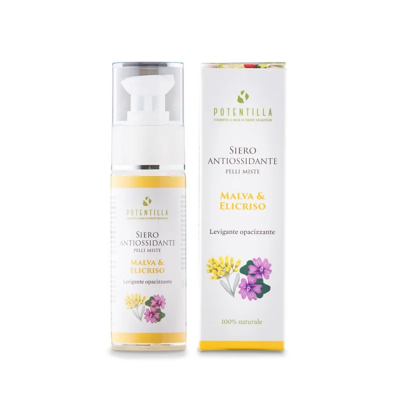 POTENTILLA Siero Viso Antiossidante Pelli Miste Malva e Elicriso