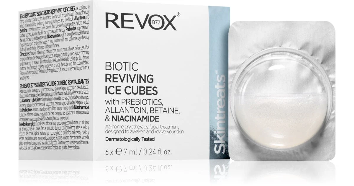 Revox B77 Skintreats Biotic Reviving Ice Cubes crio-gel con effetto rivitalizzante 6× 7 ml