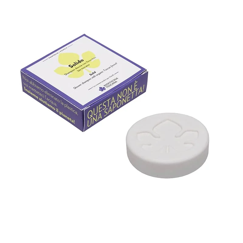 BIOFFICINA TOSCANA Solido – Shampoo Doccia con Finocchio Bio Toscano
