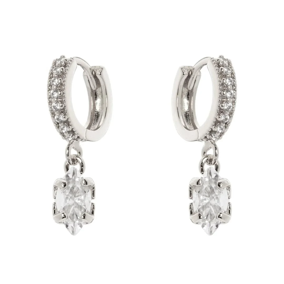 Orecchini Cerchietto e Pendente Crystalline