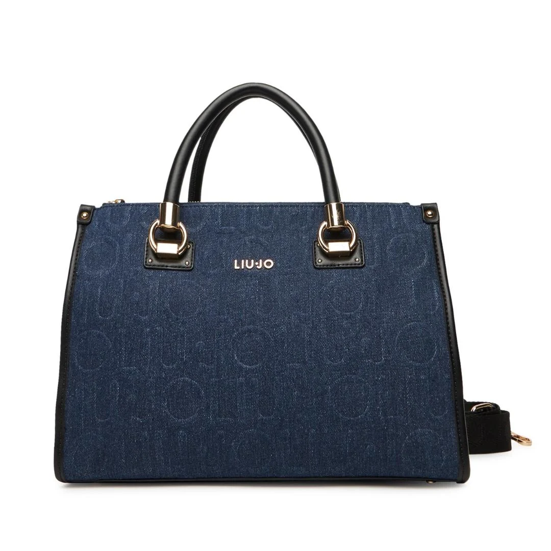 Borsa Satchel Media con Logo