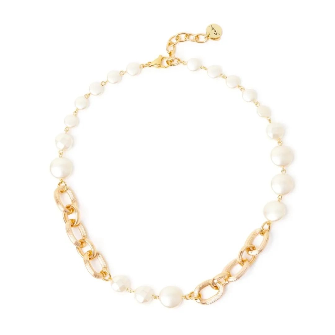Collana corta catena a grandi maglie e pasticche Grace