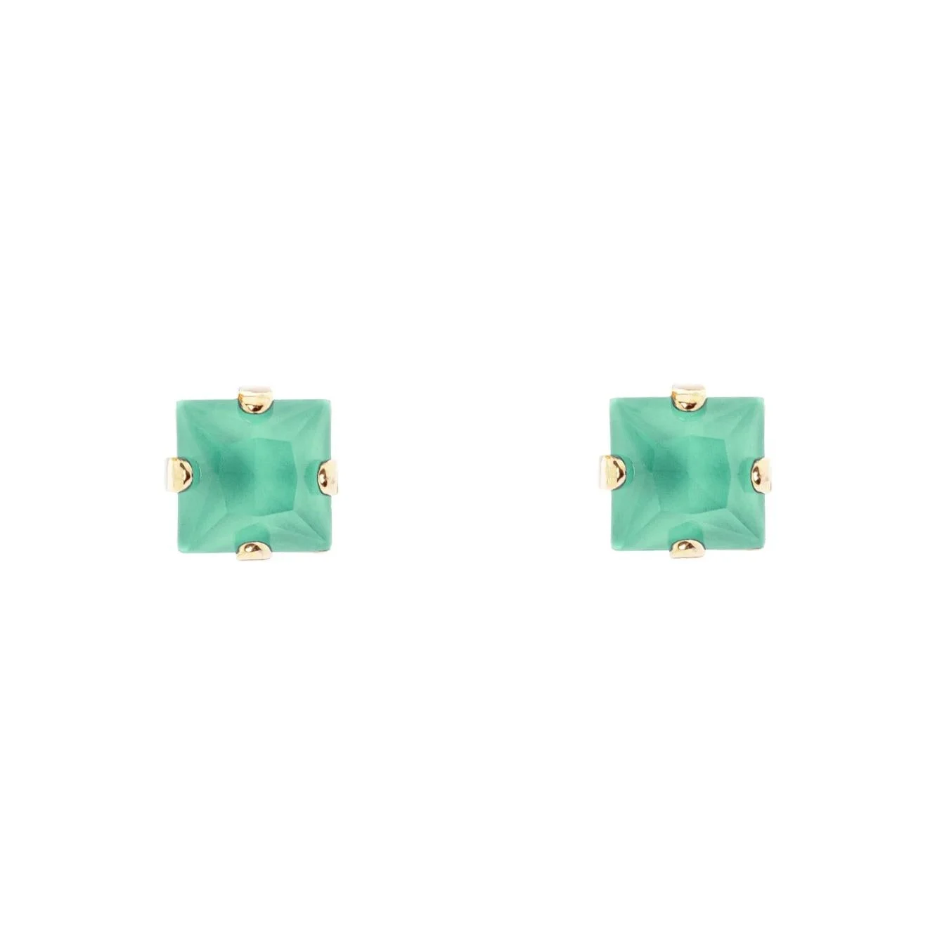 Mini Orecchini con Cristallo Quadrato Sirens