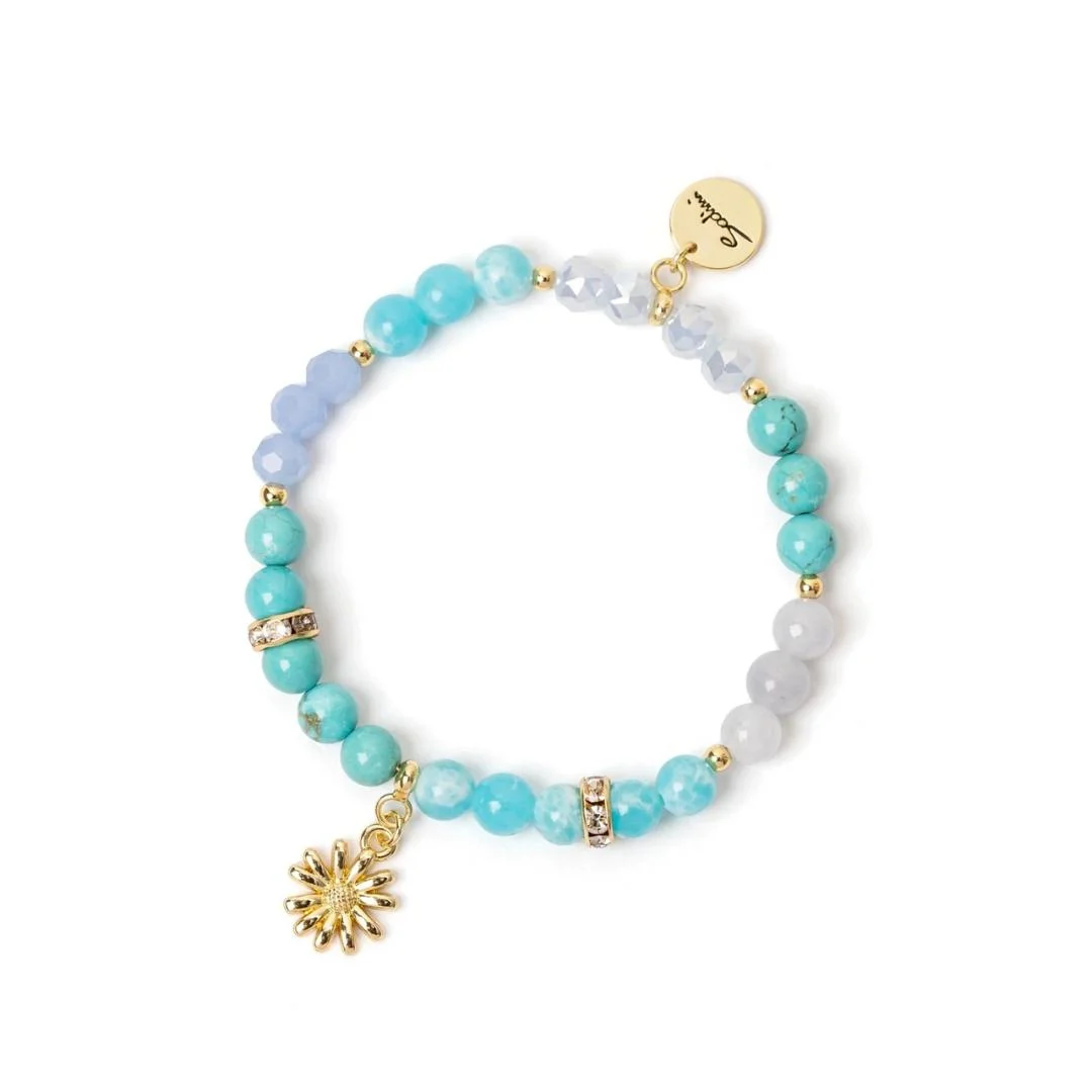 Bracciale Elastico Sfere, Anellini e Margheritina Summer Bouquet