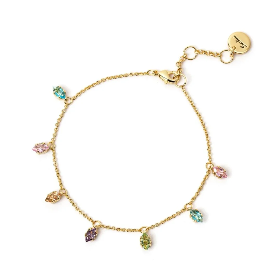 Bracciale Catena e Pendenti Crystalline