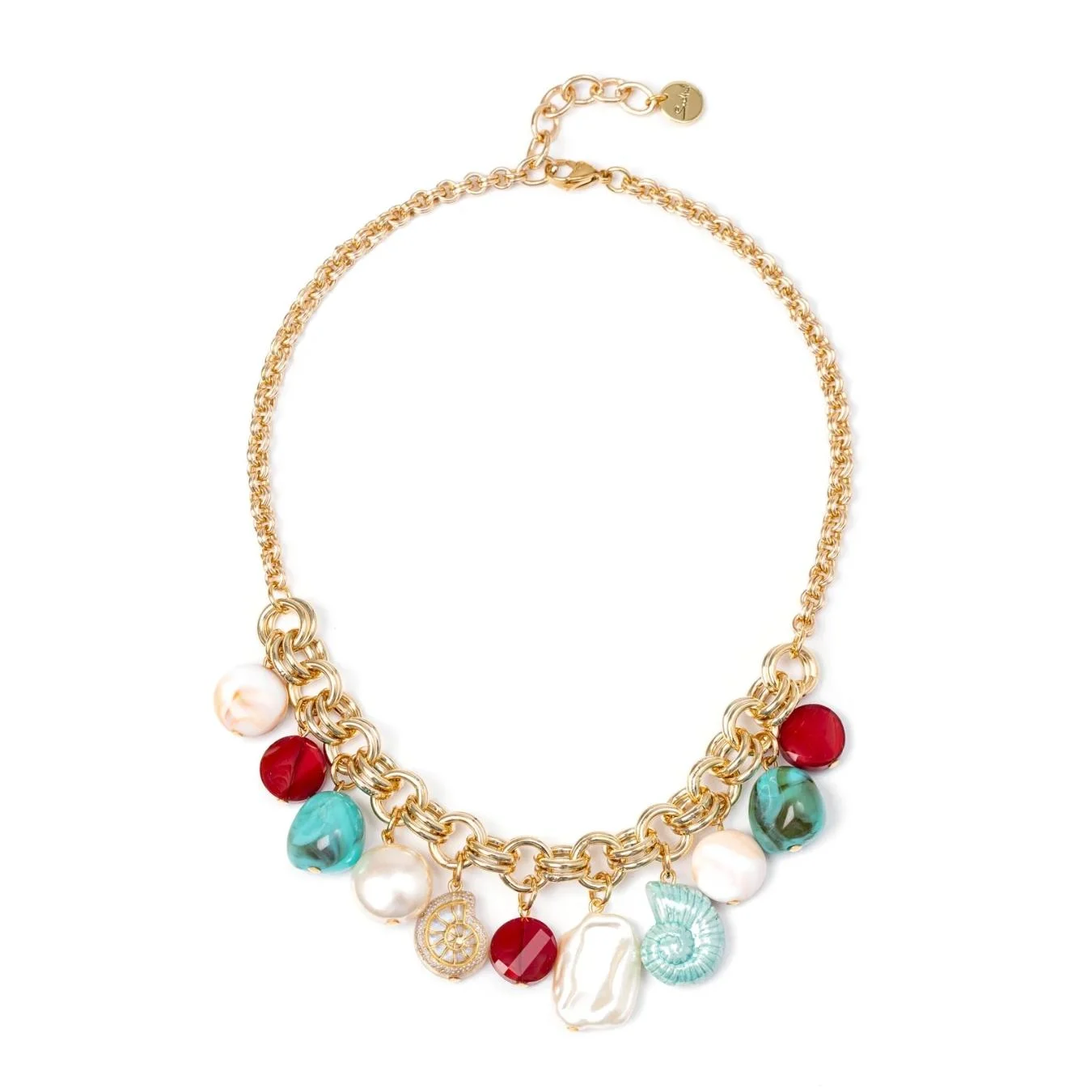 Collana Corta Rolò e Pendenti Ondina