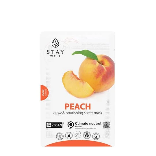 Stay Well Maschera in tessuto vegano alla pesca