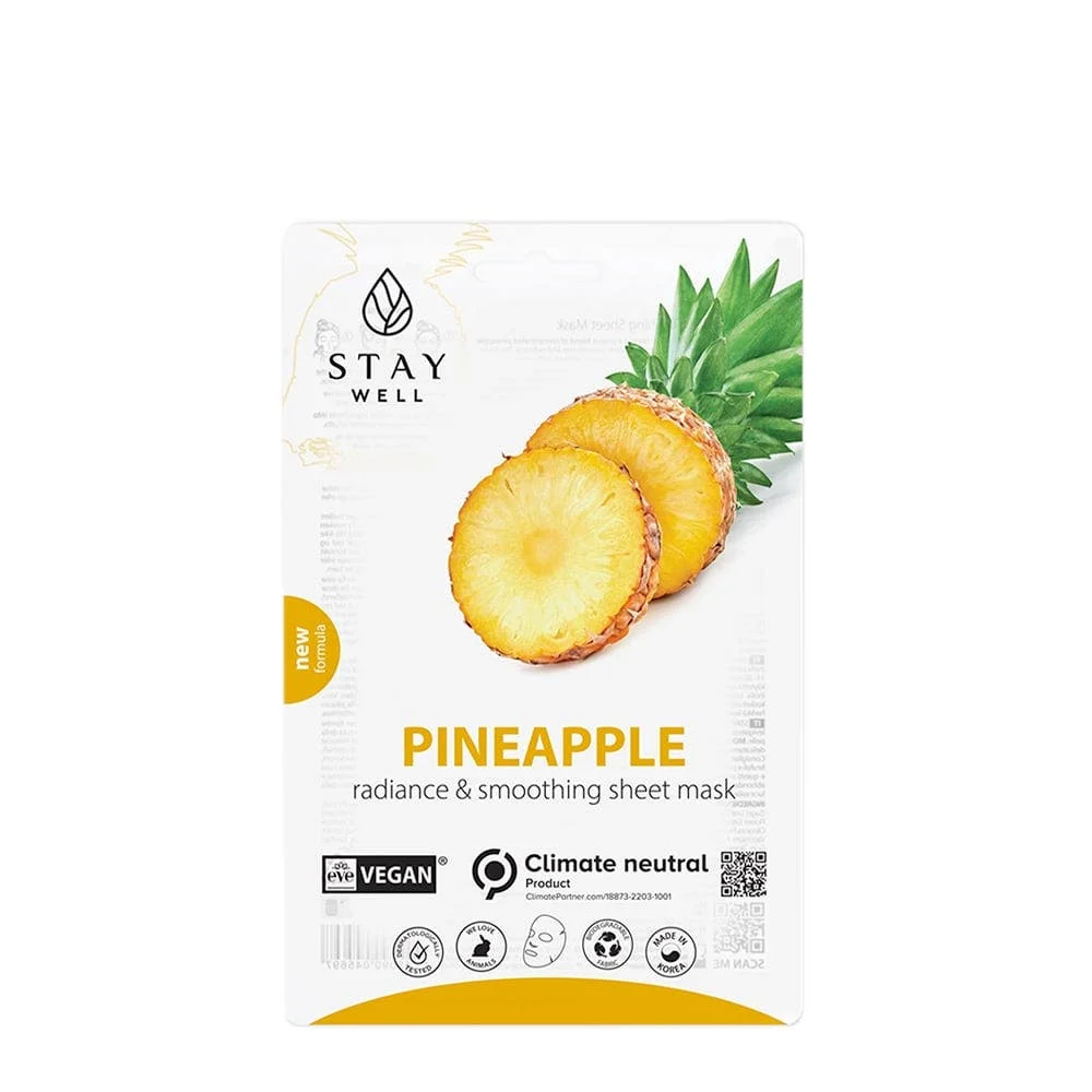 Stay well Pineapple Vegan maschera in tessuto