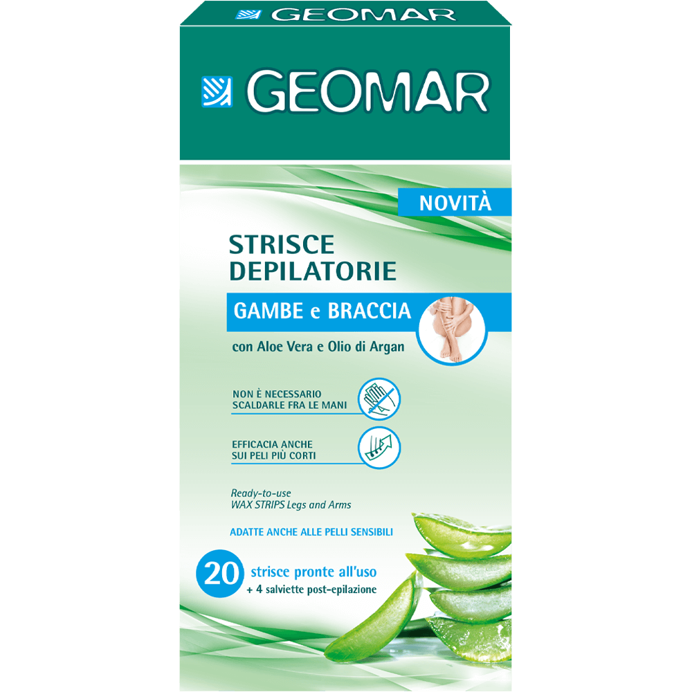 GEOMAR Strisce Depilatorie Gambe e Braccia