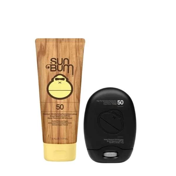 SUN BUM ORIGINAL SPF 50 SUNSCREEN LOTION 177ML + SUN BUM SIGNATURE SPF 50 CLEAR SUNSCREEN FACE STICK