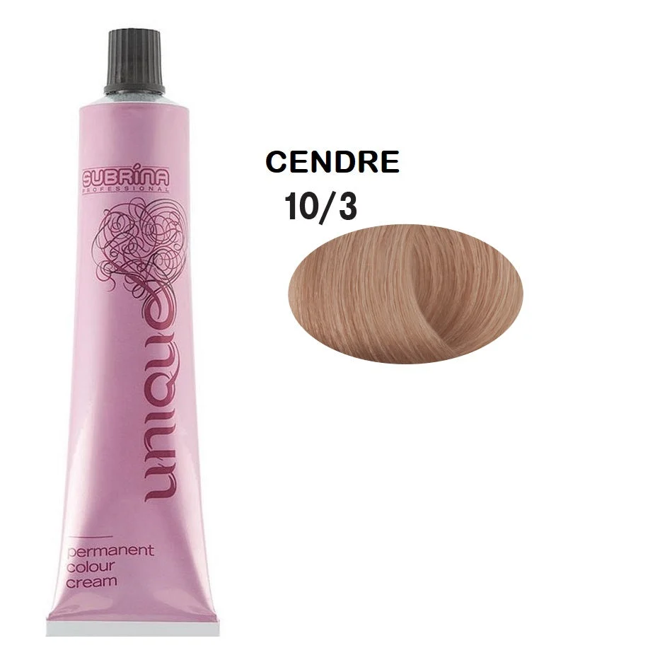 Subrina Professional Tintura Unica Per Capelli Permanente 10/3 Biondo Chiaro Cenere 100 ml