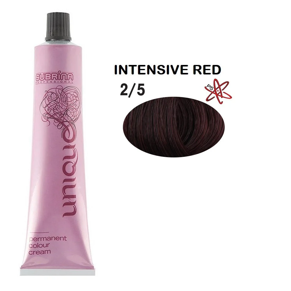Subrina Professional Tintura Unica Per Capelli Permanente 2/5 Rosso Nero 100 ml