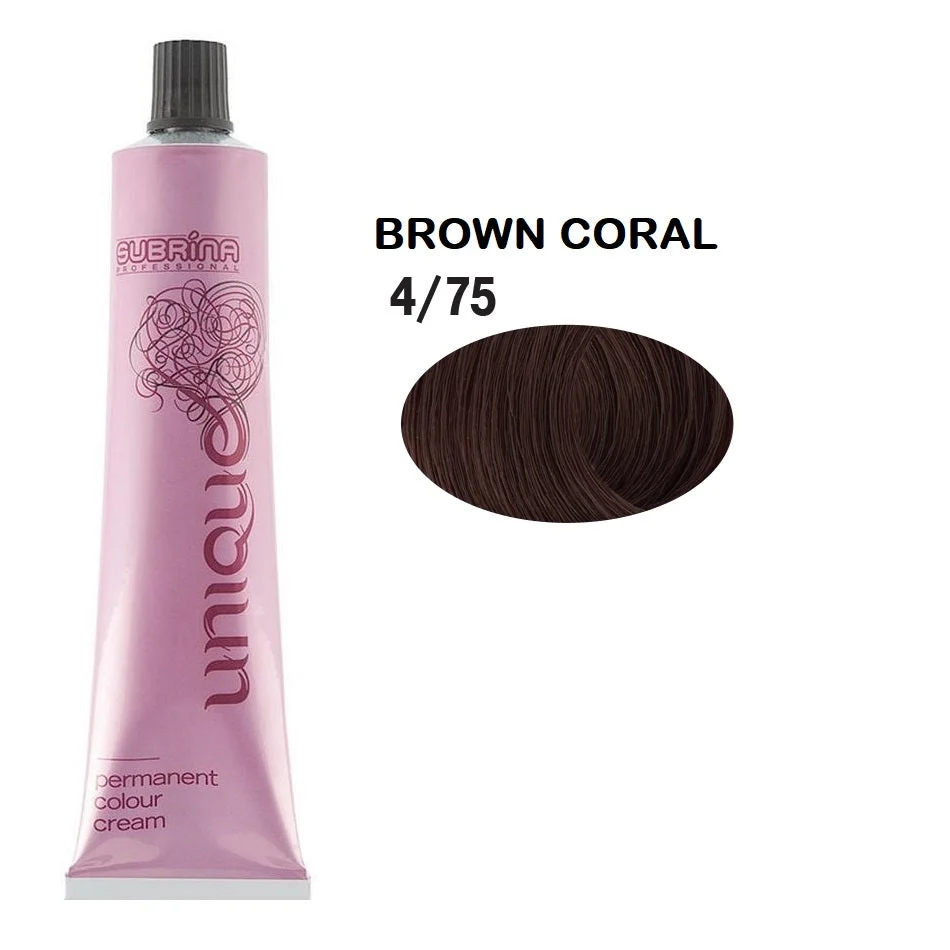 Subrina Professional Tintura Unica Per Capelli Permanente 4/75 Castano Medio Rosso Marrone 100 ml