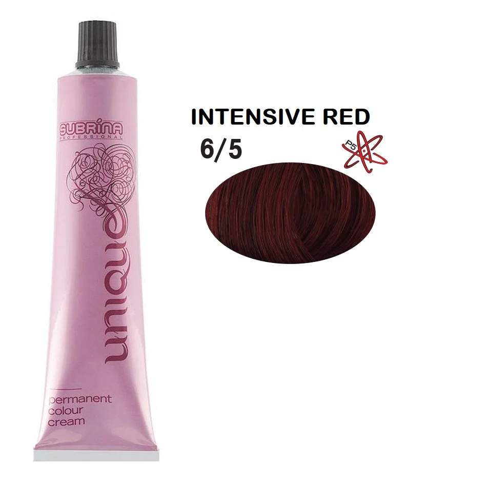 Subrina Professional Tintura Unica Per Capelli Permanente 6/5 Biondo Scuro Rosso Intenso 100 ml