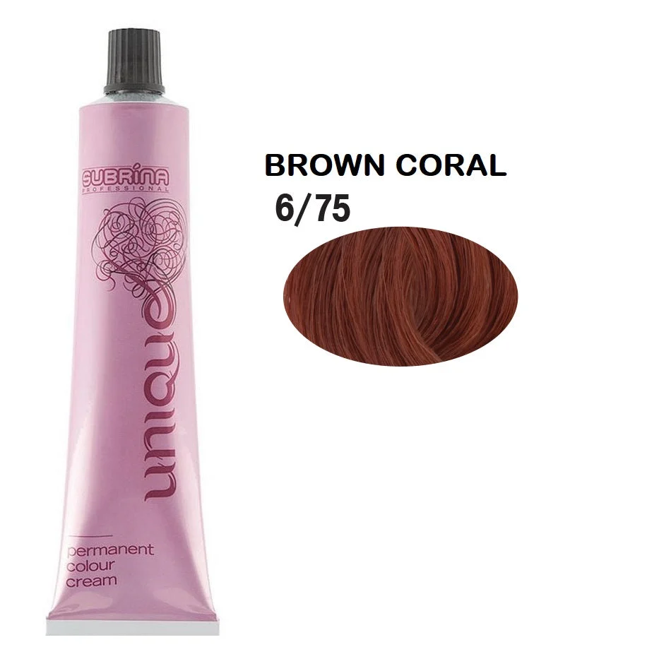 Subrina Professional Tintura Unica Per Capelli Permanente 6/75 Biondo Scuro Rosso Castagno 100 ml