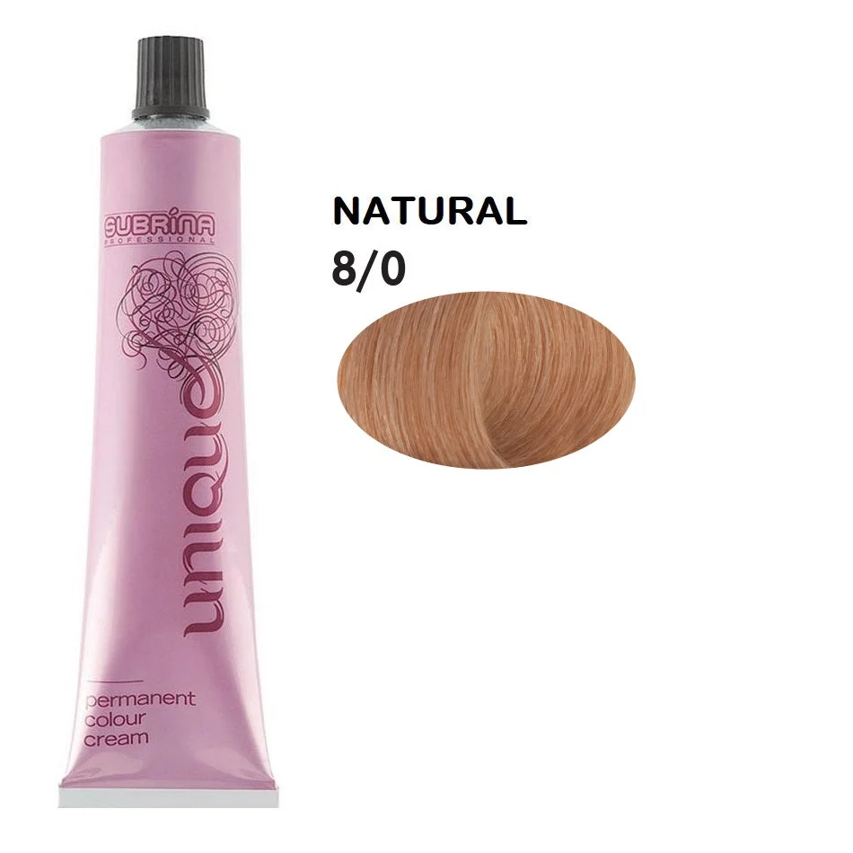 Subrina Professional Tintura permanente unica per capelli 8/0 Biondo chiaro 100 ml