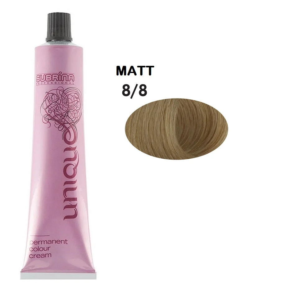 Subrina Professional Tintura Unica Per Capelli Permanente 8/8 Biondo Chiaro Opaco 100 ml