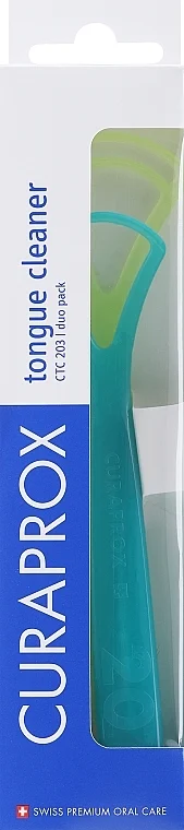 Set raschietti pulisci lingua CTC 203, turchese + lime