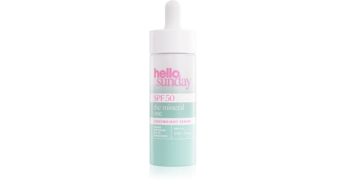 hello sunday the mineral one lightweight siero leggero SPF 50 30 ml