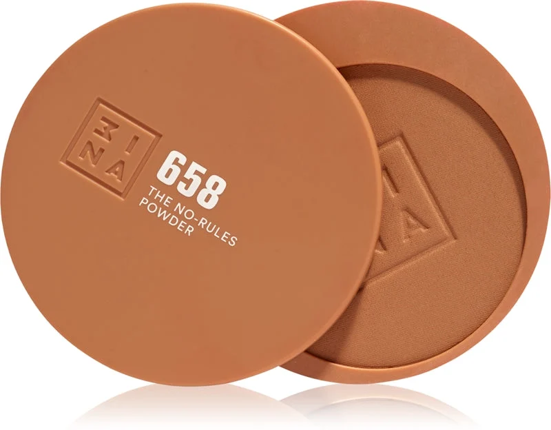 3Ina The No-Rules Powder Makeup Multi-Funzione Per Occhi, Labbra E Viso Colore 658 - Warm Honey Beige, Matte Bronzer 8 G