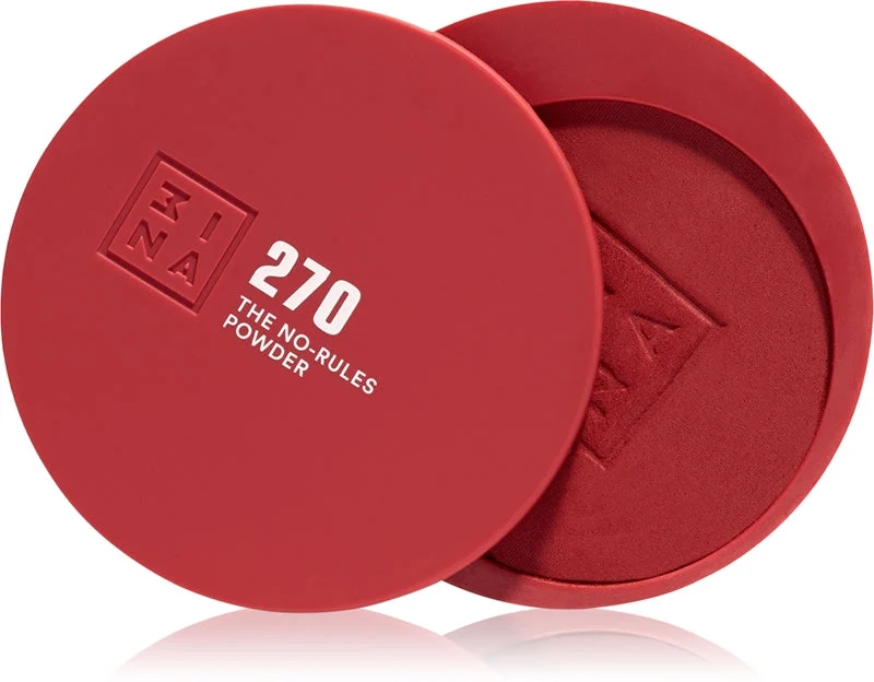 3Ina The No-Rules Powder Makeup Multi-Funzione Per Occhi, Labbra E Viso Colore 270 - Garnet Red, Matte 8 G
