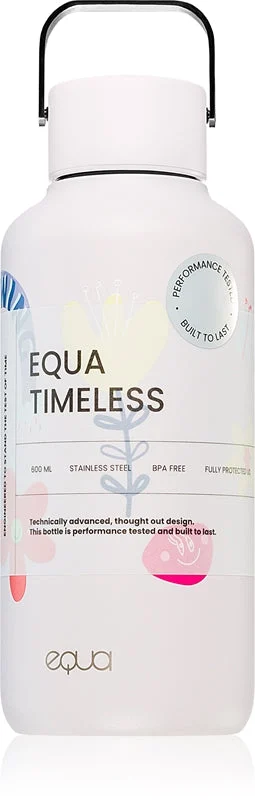 Equa Timeless bottiglia in acciaio inox per l’acqua piccola colore Flower Power 600 ml