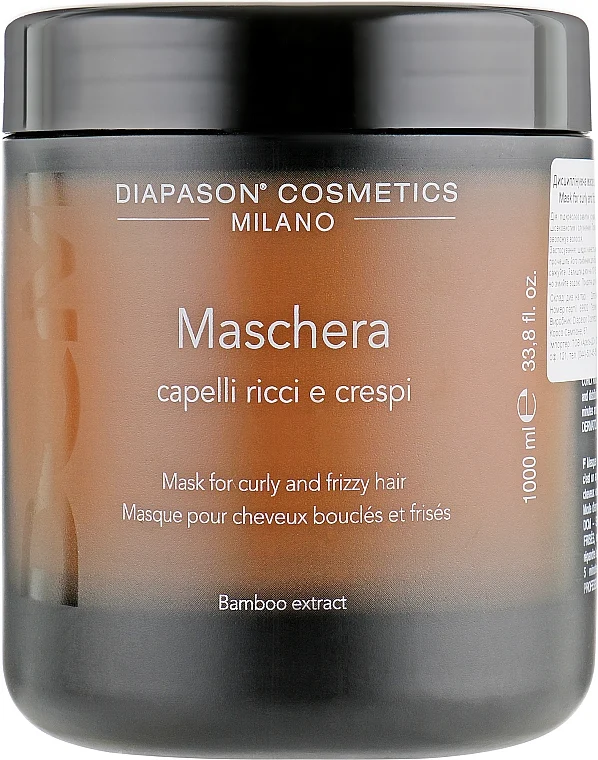 Maschera per capelli ricci e crespi, con estratto di bambù