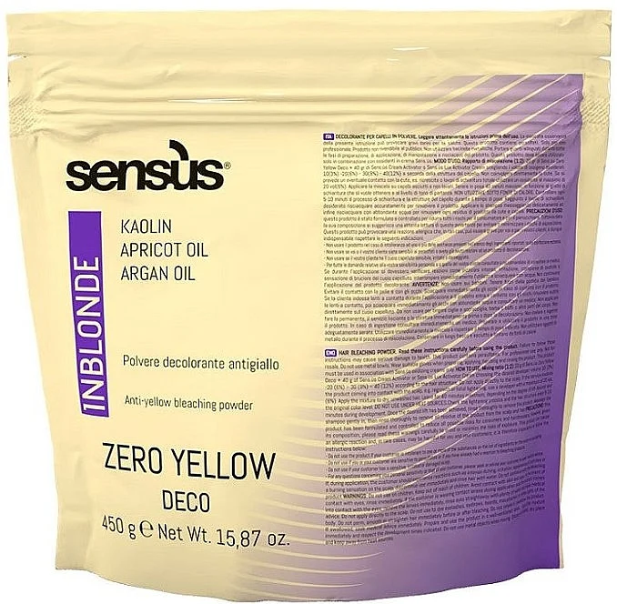 Polvere decolorante antigiallo