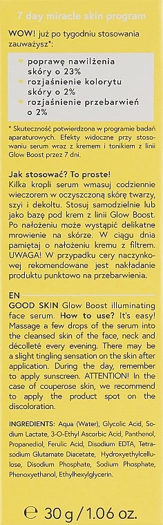 Siero illuminante viso con acido glicolico