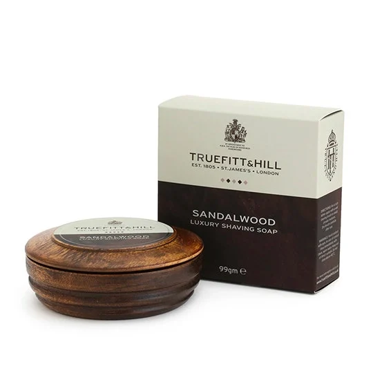 Truefitt & Hill Sandalo Luxury Sapone da barba in ciotola di legno