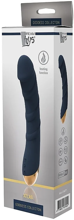 Vibratore con funzione di riscaldamento, blu