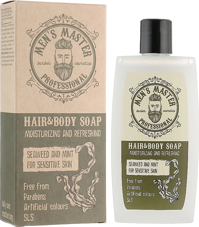 Sapone corpo e capelli idratante e rinfrescante, per uomo