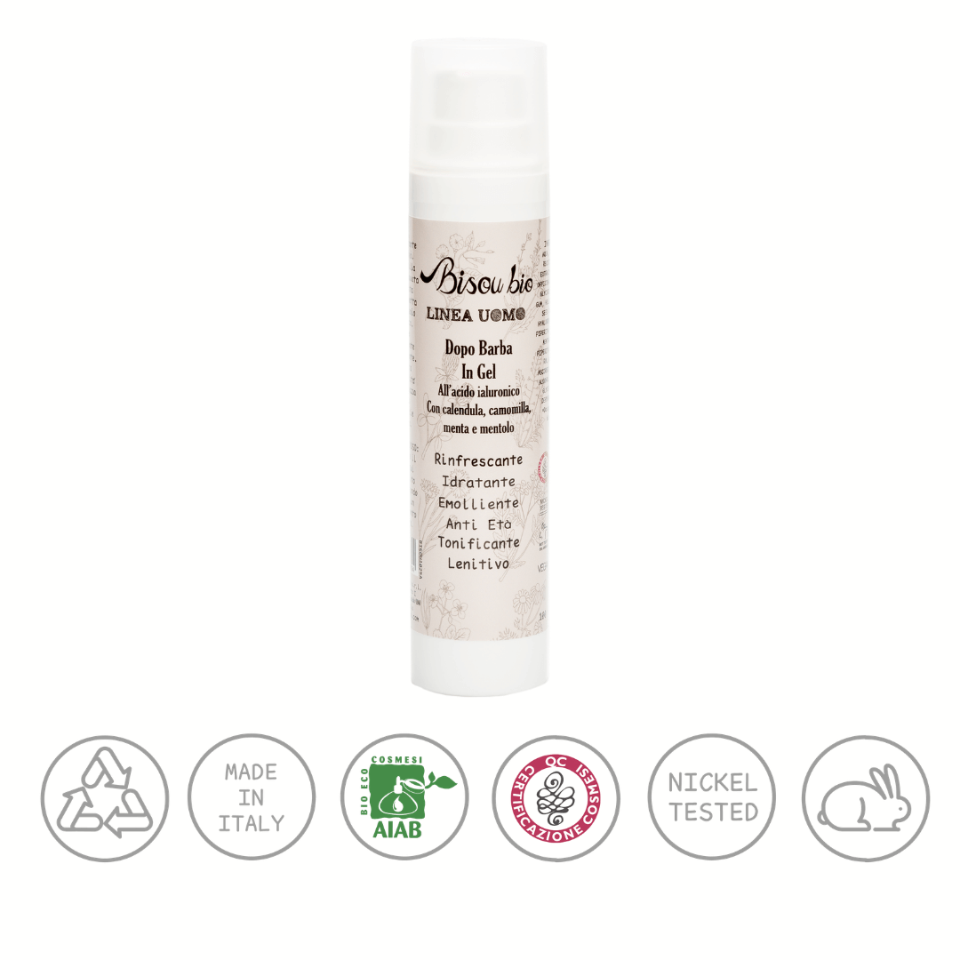 BISOUBIO Uomo – Dopobarba in Gel all’Acido Ialuronico