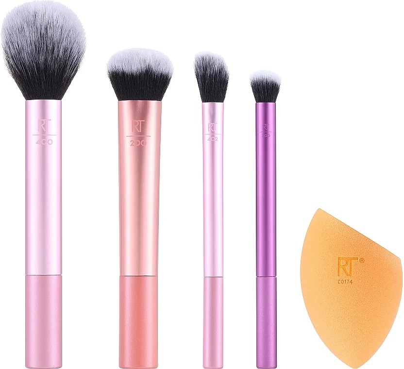 Set di pennelli più spugnetta trucco