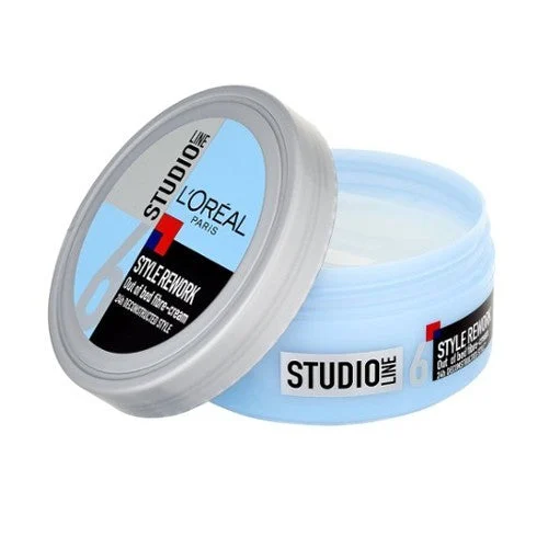 L'oréal paris Crema modellante fibrosa Hair Studio Line (Style Rework Out Of Bed Fibre) 150 ml