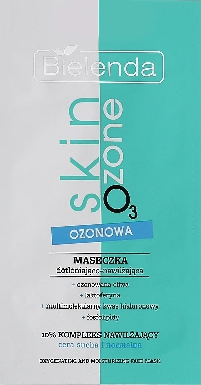 Maschera idratante all'ozono per arricchire la pelle del viso con ossigeno