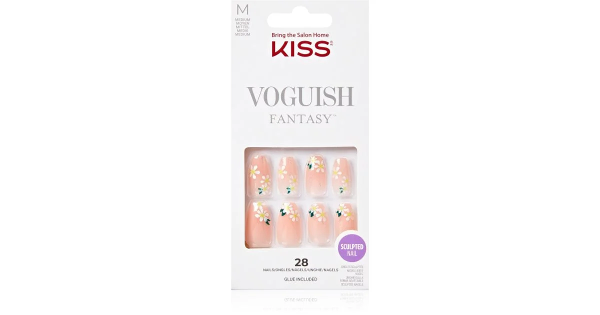 KISS Voguish Fantasy Medium Unghie finte 4 Wheel Drive 28 pezzi